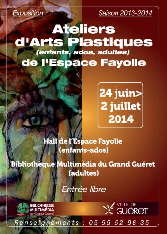 Affiche exposition arts plastiques Fayolle 2014