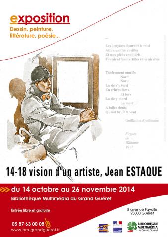 Visuel exposition 14-18 vision d'un artiste, Jean ESTAQUE