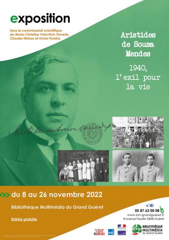 Affiche exposition "Aristides de Sousa Mendes - 1940, l'exil pour la vie"